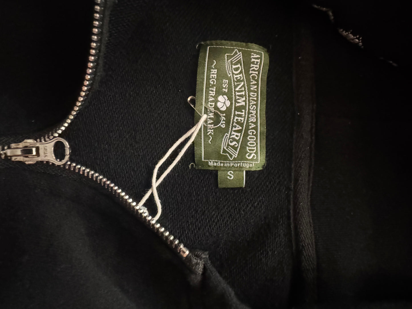 Denim tear black zip up