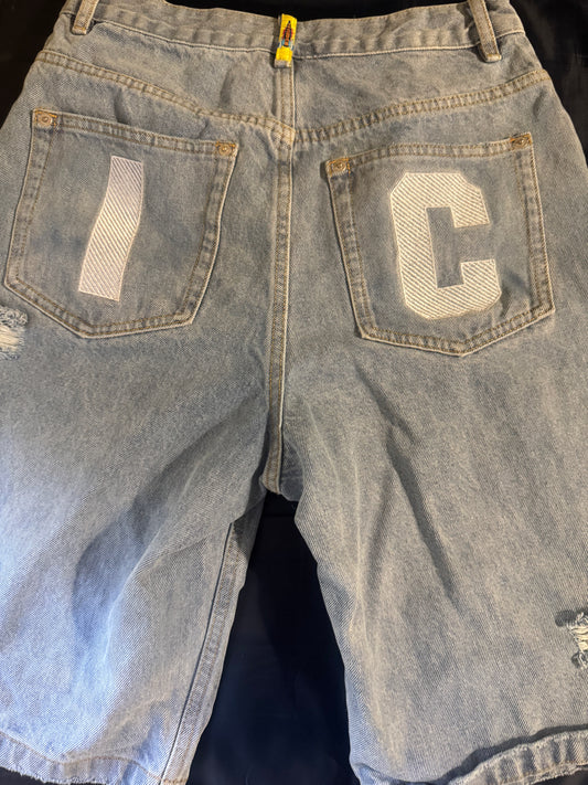 Ice cream Running Dog Denim Shorts