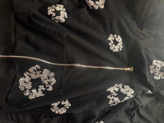 Denim tear black zip up