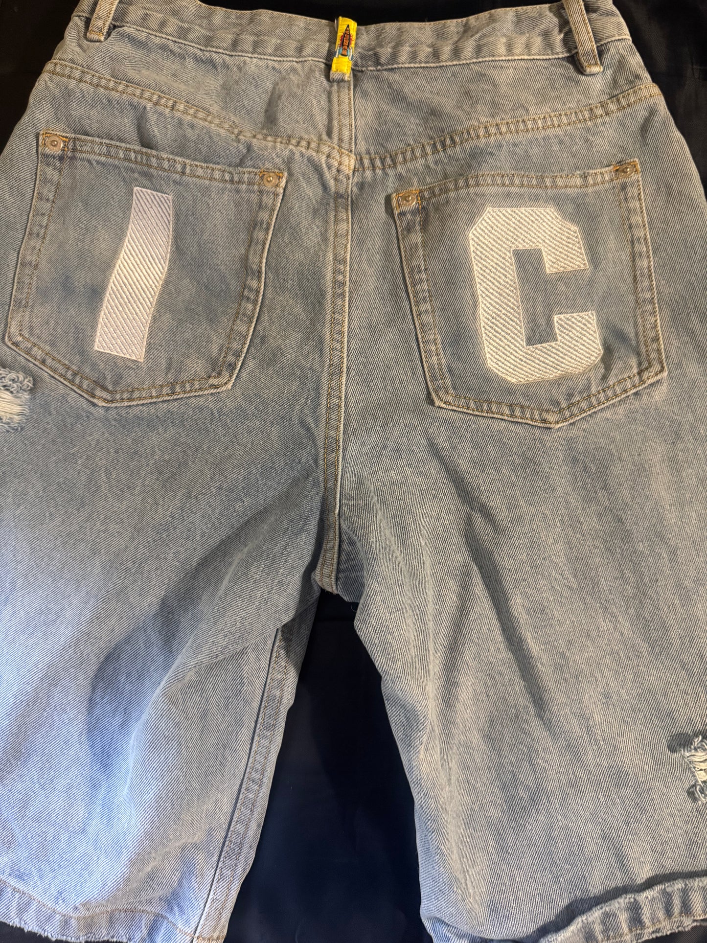 Ice cream Running Dog Denim Shorts